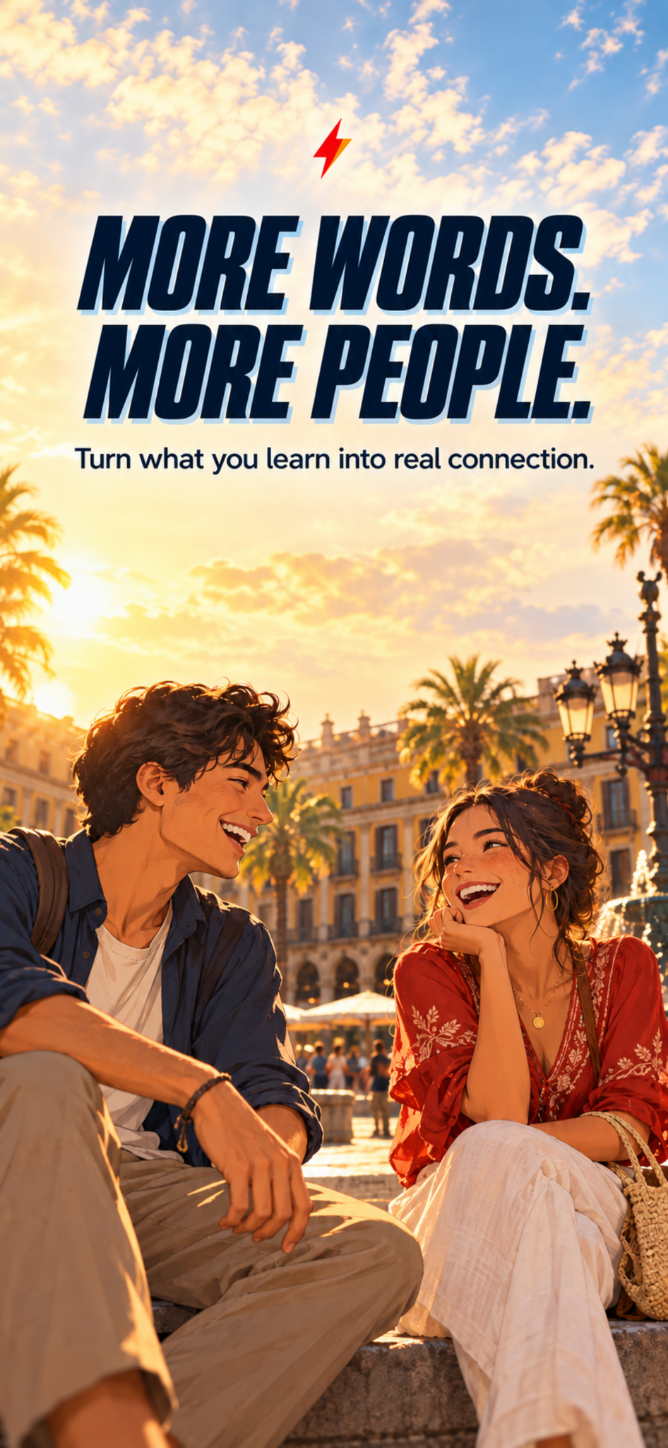 Friends connecting through Spanish conversation